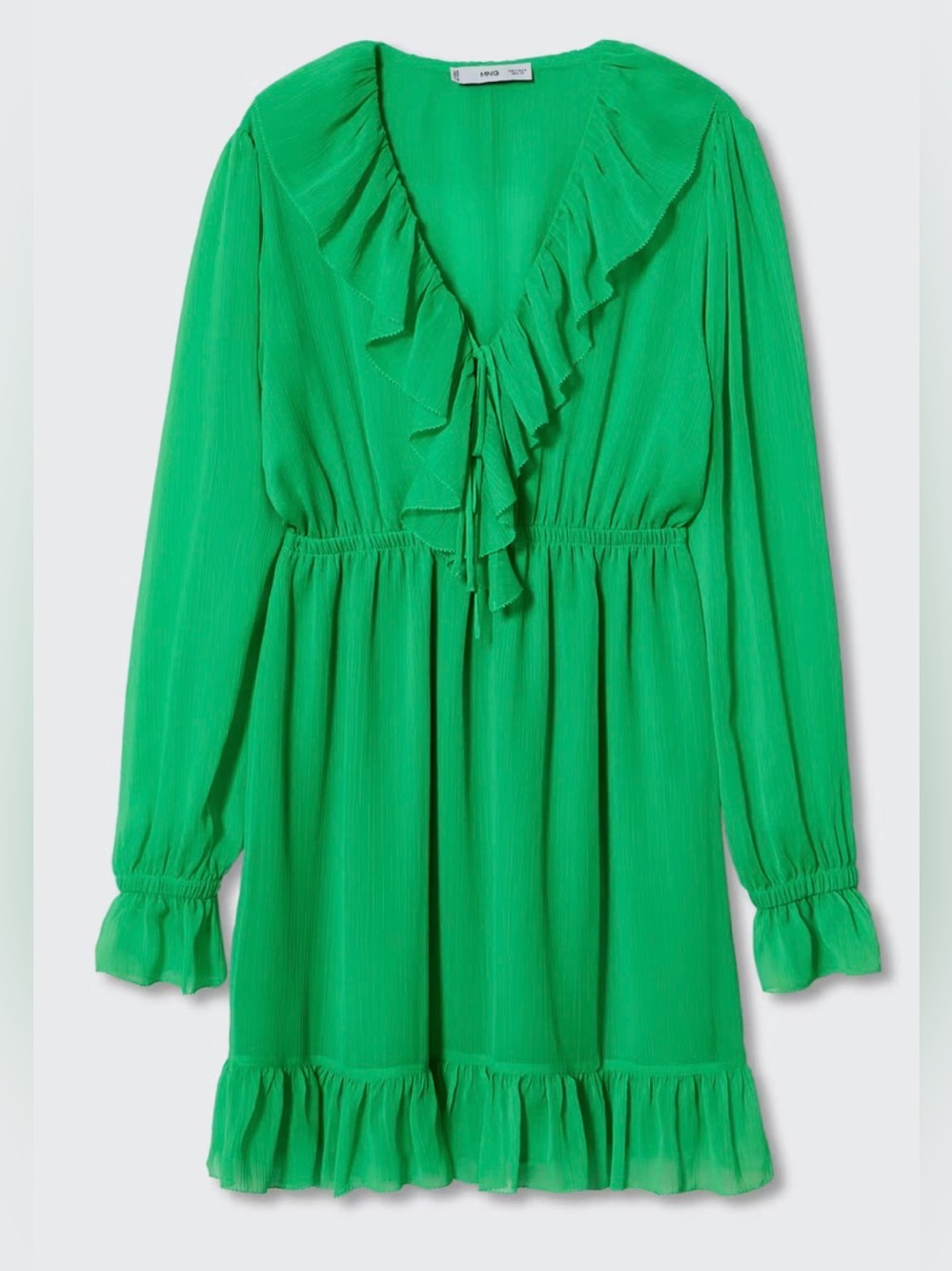 TEXTURED RUFFLED DRESS - SIZE 8 / L